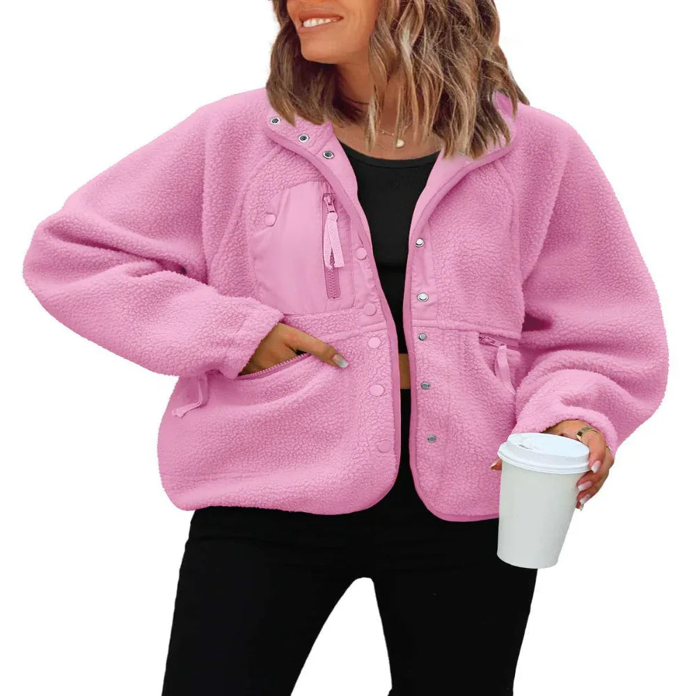 Women's Polar Fleece Sports And Leisure Sweater Jacket Top