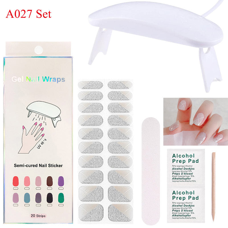 Gel-Nagelfolien mit UV-Lampen-Set