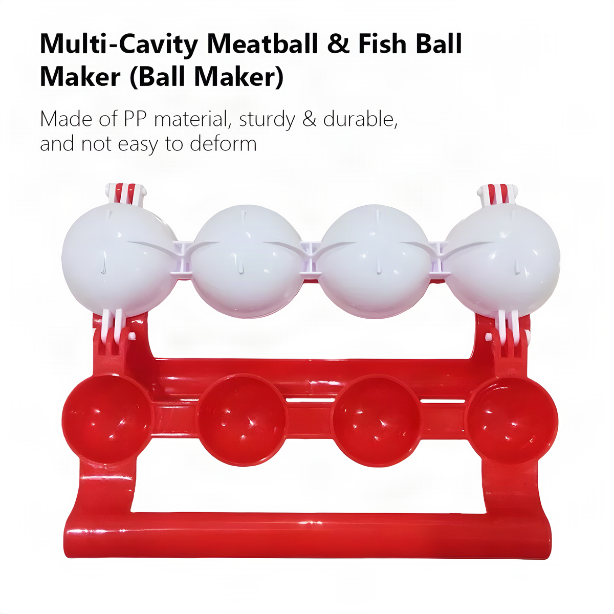 Four-Cavity Meatball Mold