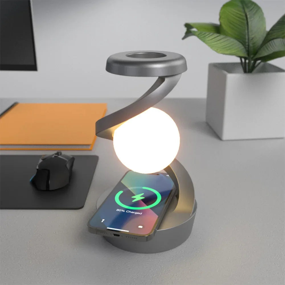 Schwebekugellampe mit kabellosem Ladegerät