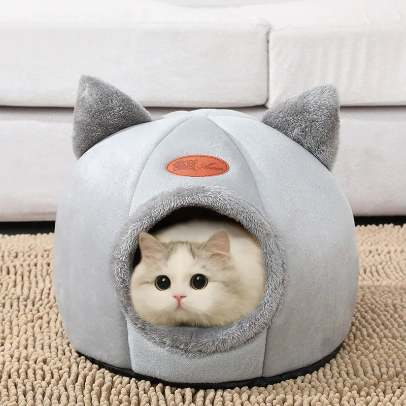 Kleiner Winterkatzenbettkorb Höhle