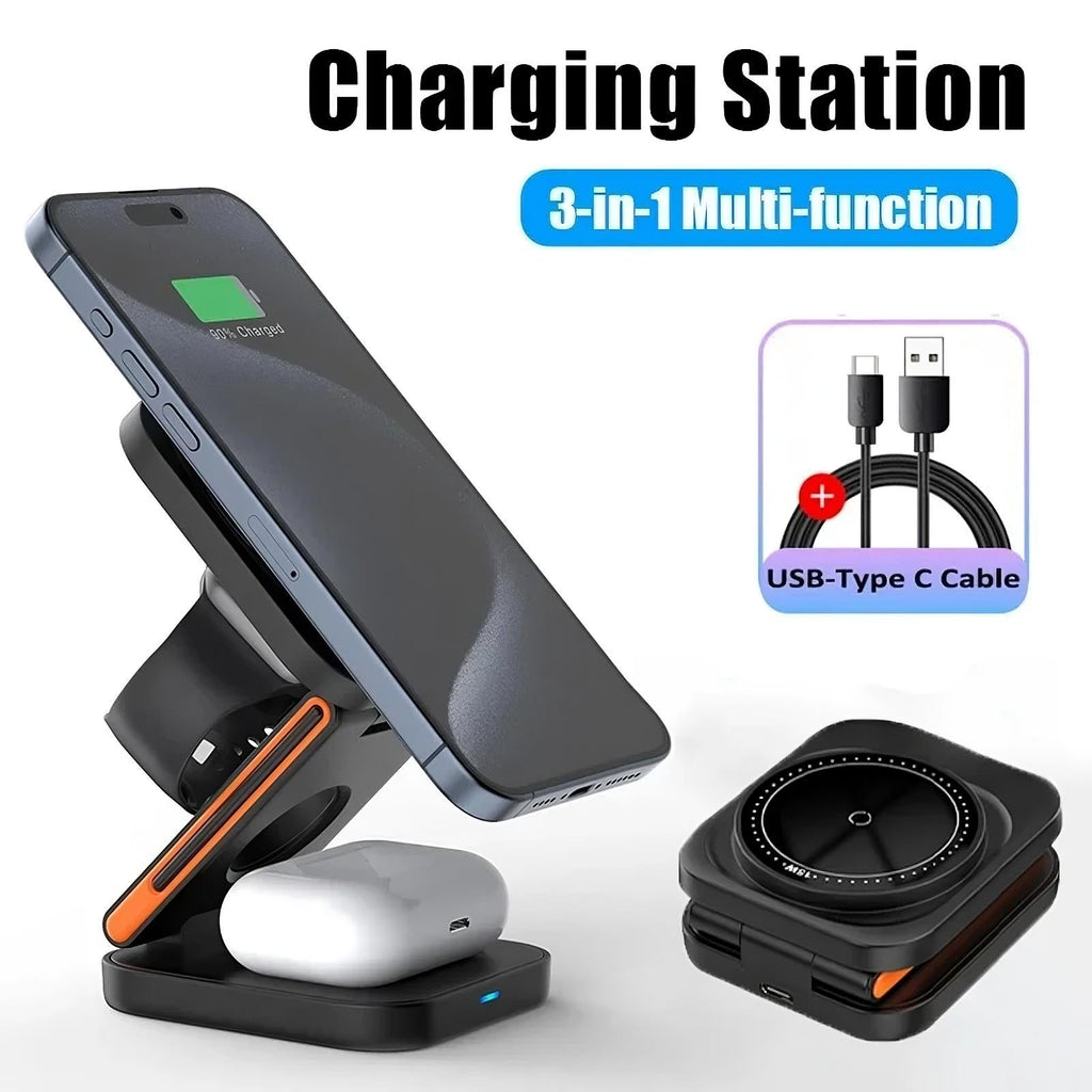 3-in-1 Faltbare Ladestation