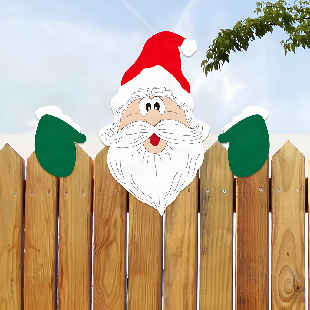 Wooden Christmas Fence Decoration