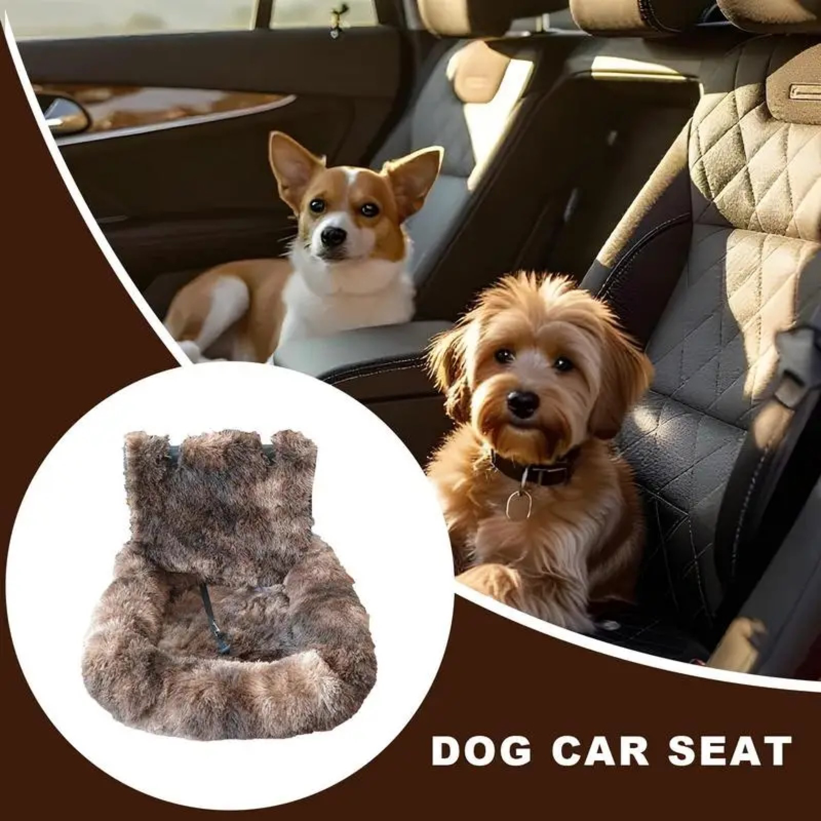 Fluffy Dog Car Seat