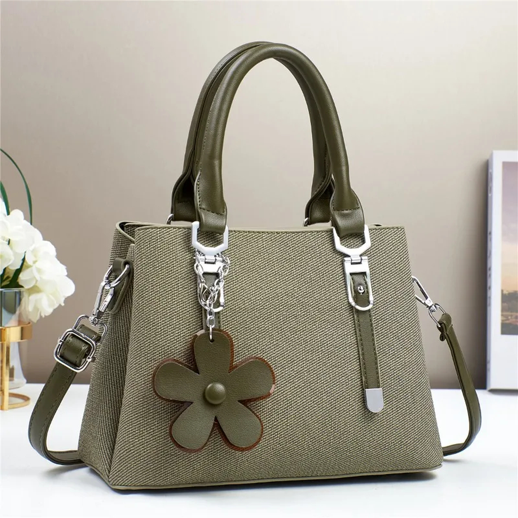 Flower Charm Crossbody Handbag