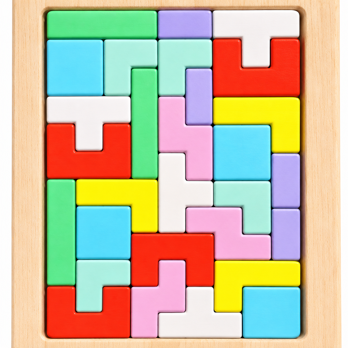 Penguin Wooden Block Puzzle Board
