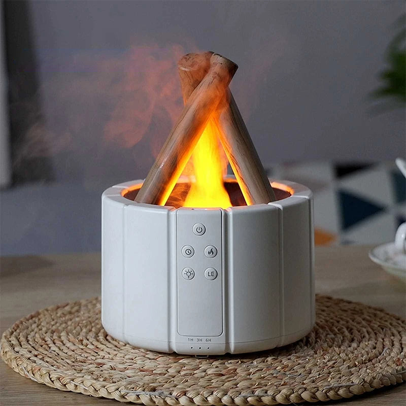 Diffusor in Form eines Lagerfeuers