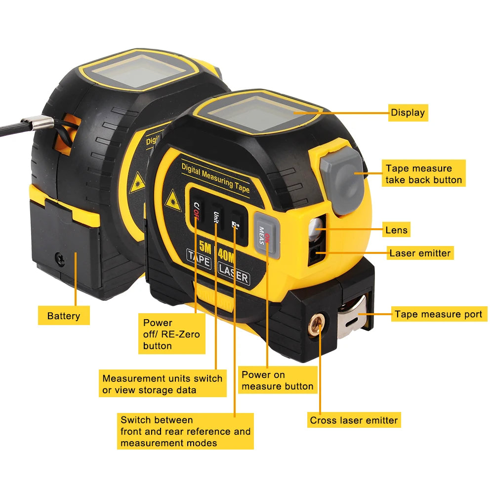 3-in-1-Laser-Maßband