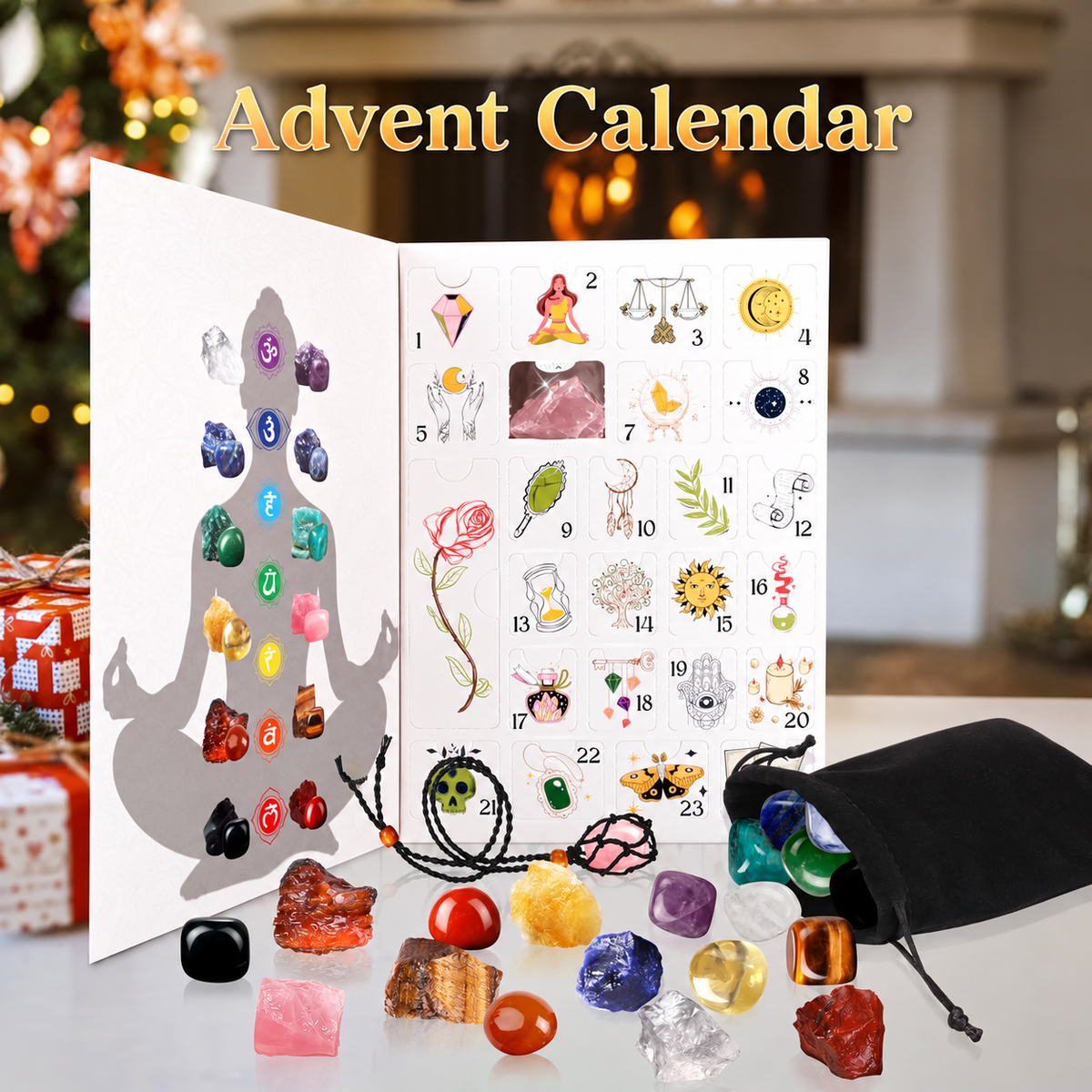 Botanical Resin Stone Countdown Gift Set
