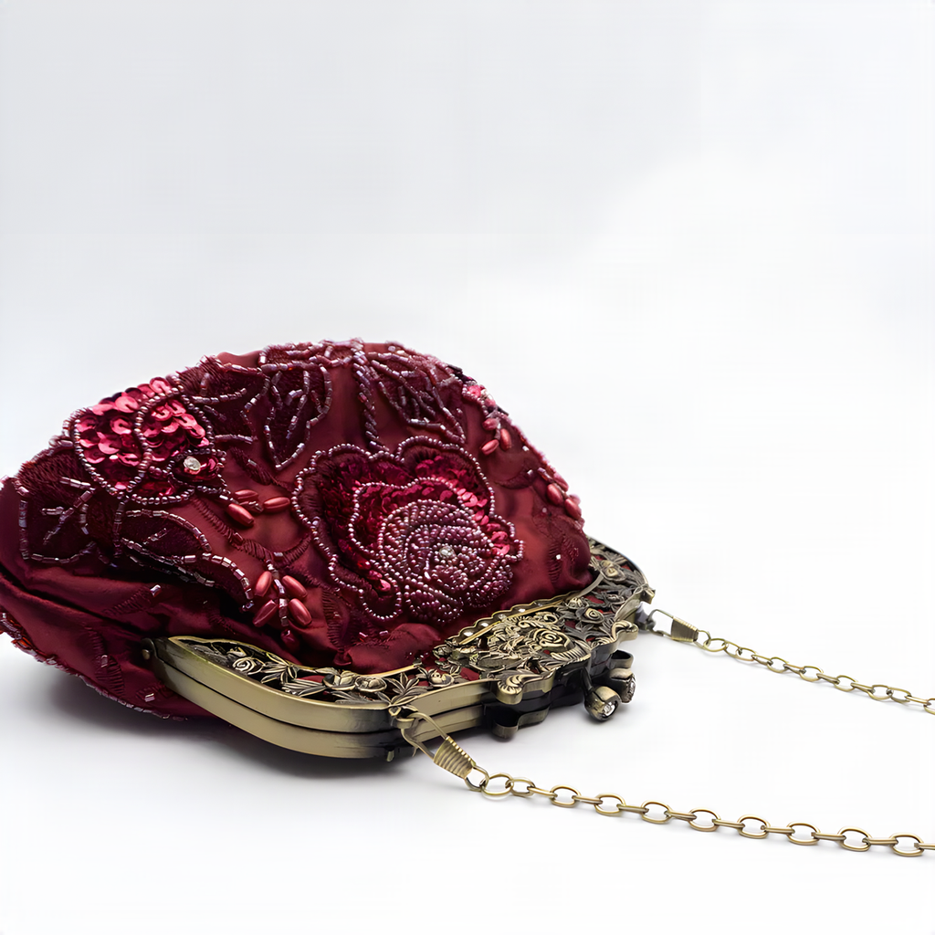 Floral Beaded Evening Bag