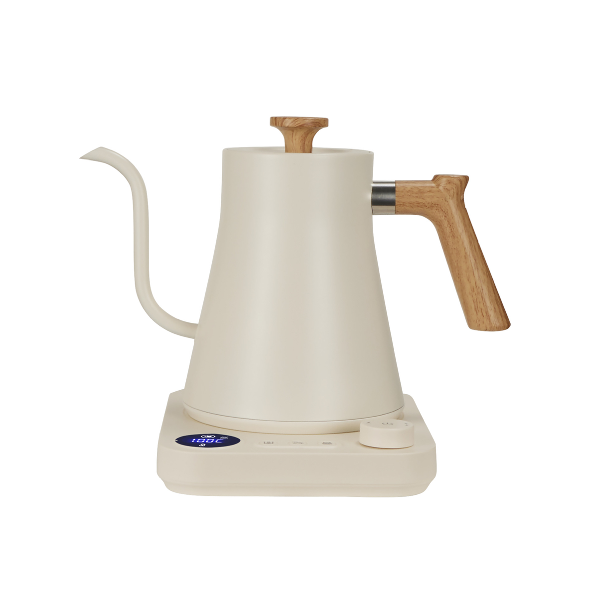 Wood-Accent Temperature-Control Gooseneck Kettle