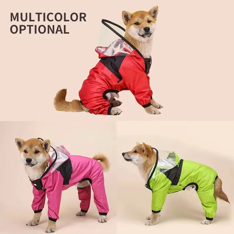 Der Hundegesicht-Regenmantel für Hunde