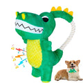 Pet Dog Plush Sounding Durable Soft interactive Dinosaur Shape Chew Toy With Squeaker