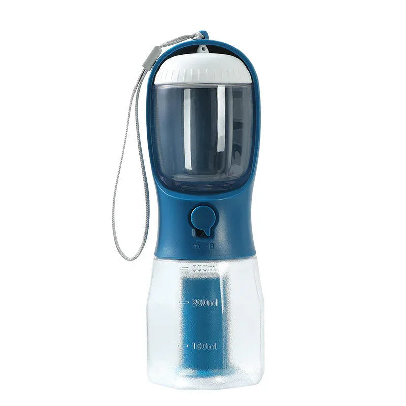 Dog Water Cup Drinking Food Garbage Bags Compartment Three-In-One Portable Small Multi-Functional Pet Water Bottle