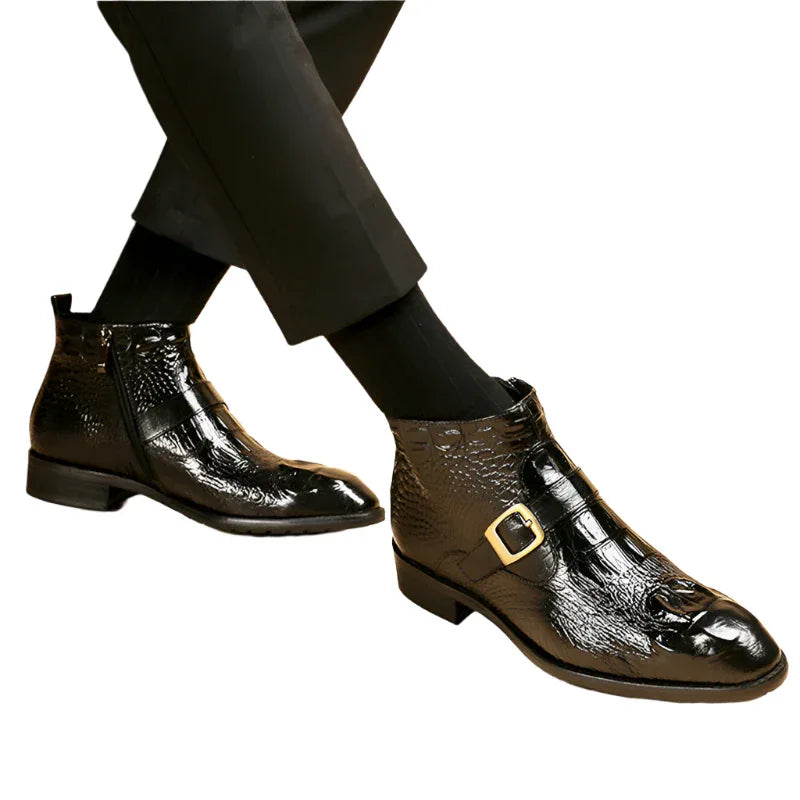 Men's High Top British Style Boots Formal Leather Shoes