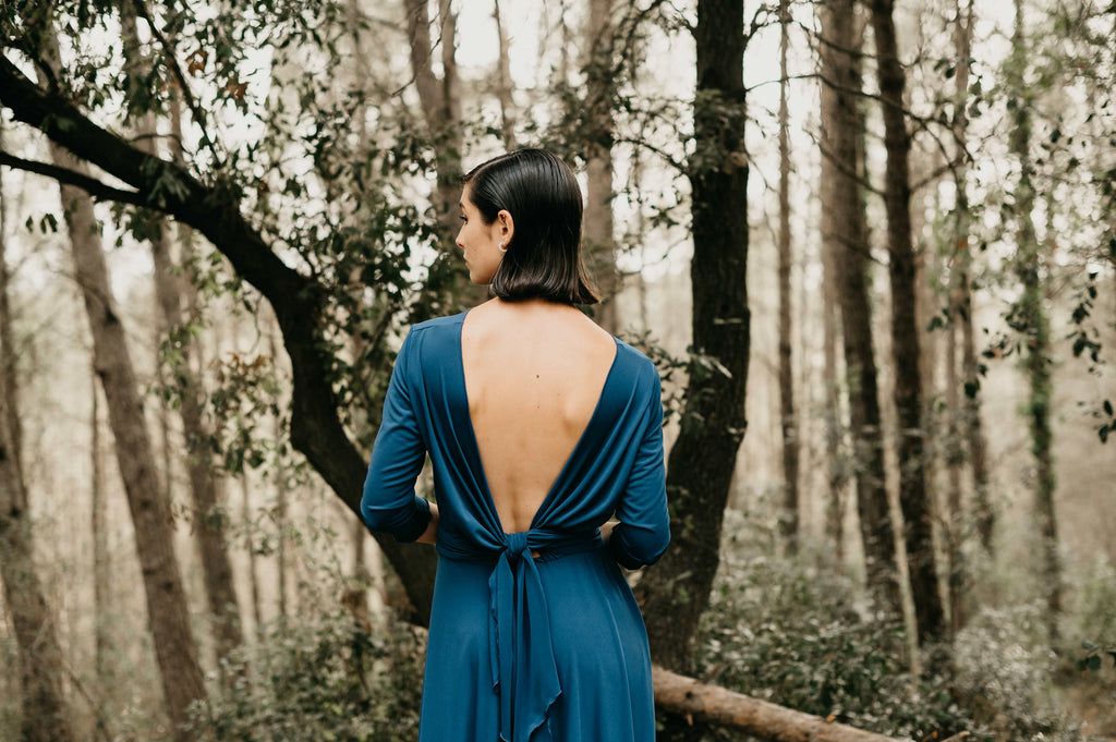 MAXI DRESS 3/4 SLEEVE