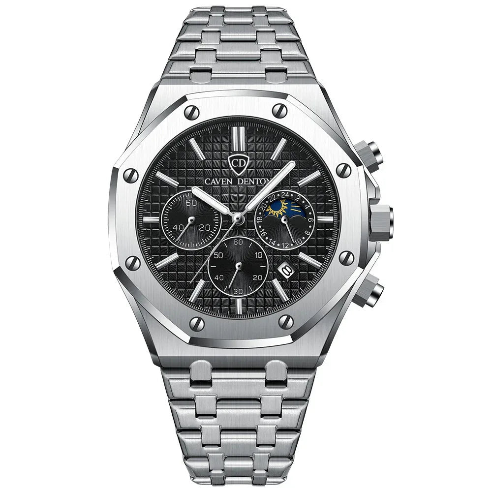 Waterproof High-Grade Three Eyes And Six Needles Multi-Functional Men's Watch