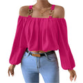 Women's Lantern Sleeve Loose Crop Top