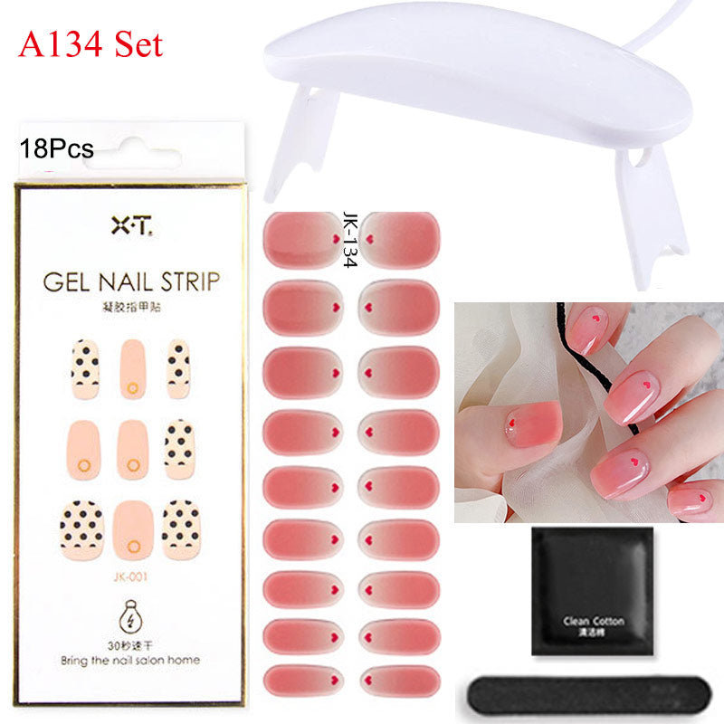 Gel-Nagelfolien mit UV-Lampen-Set