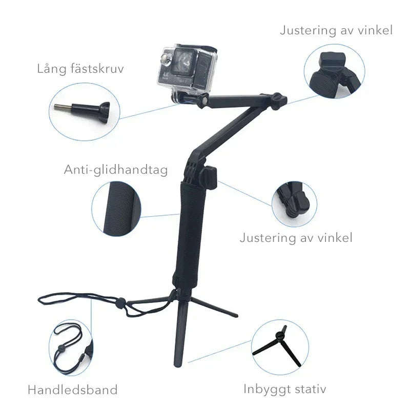 Handstativ - Selfiepinne - Stativ 200-620 mm