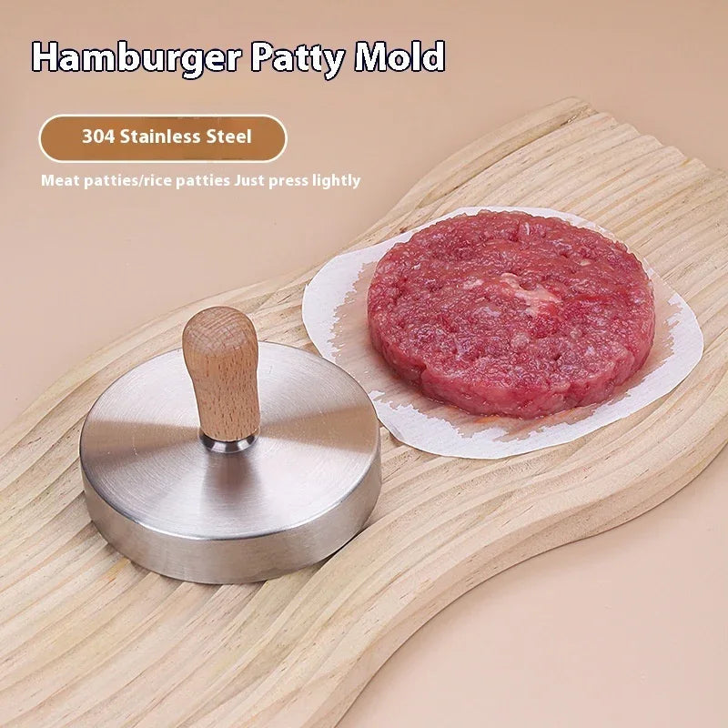 Stainless Steel Hamburger Meat Pressing Machine Mould Tool For The Kitchen