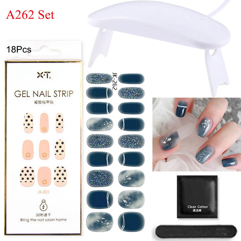 Gel-Nagelfolien mit UV-Lampen-Set