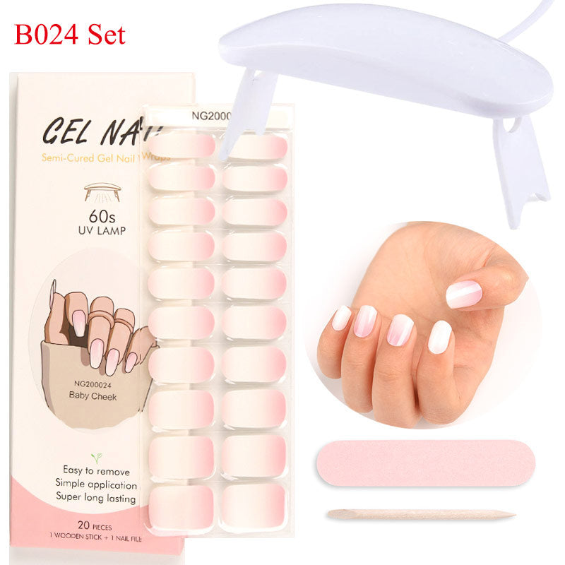 Gel-Nagelfolien mit UV-Lampen-Set