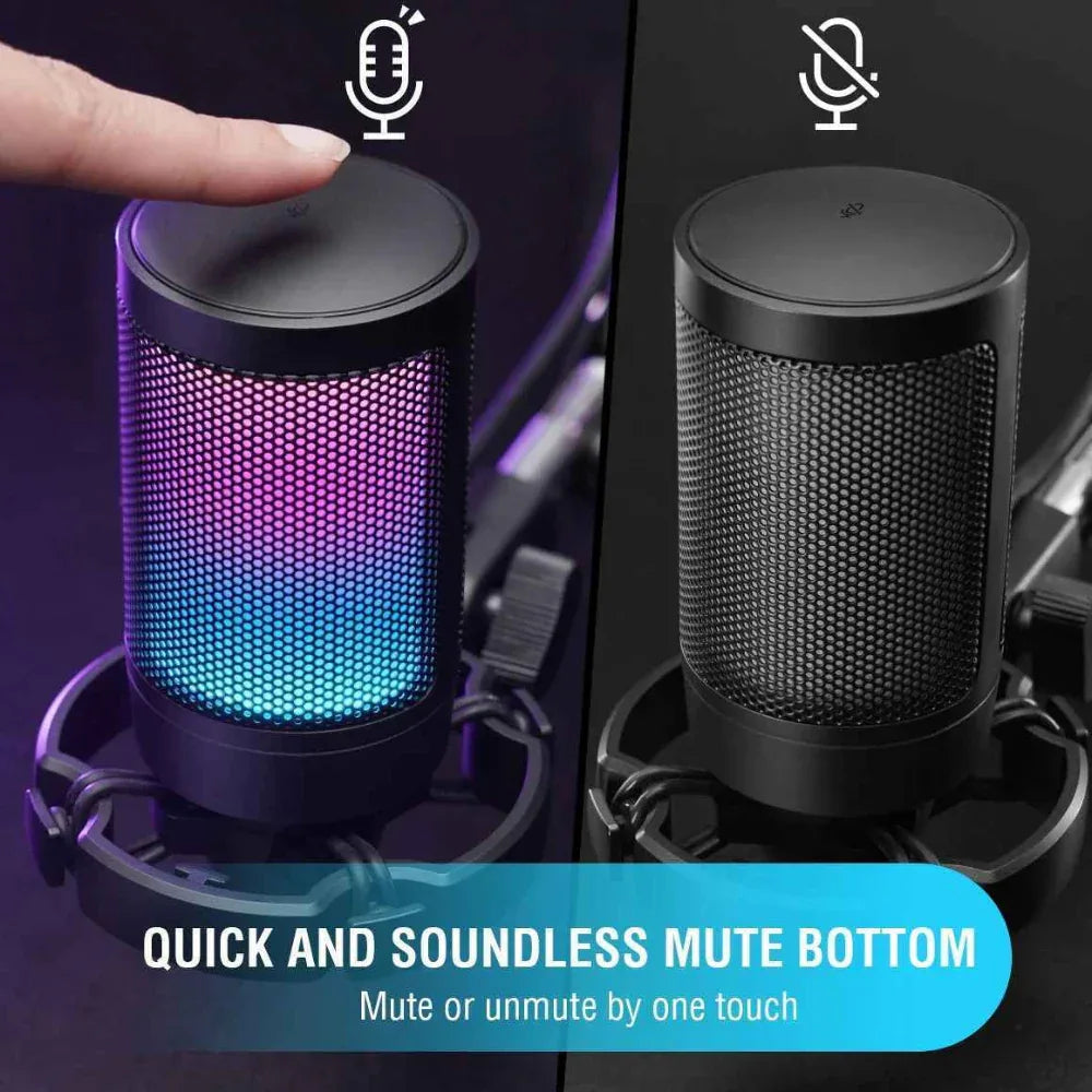 USB Condenser Gaming Microphone For PC PS4 PS5