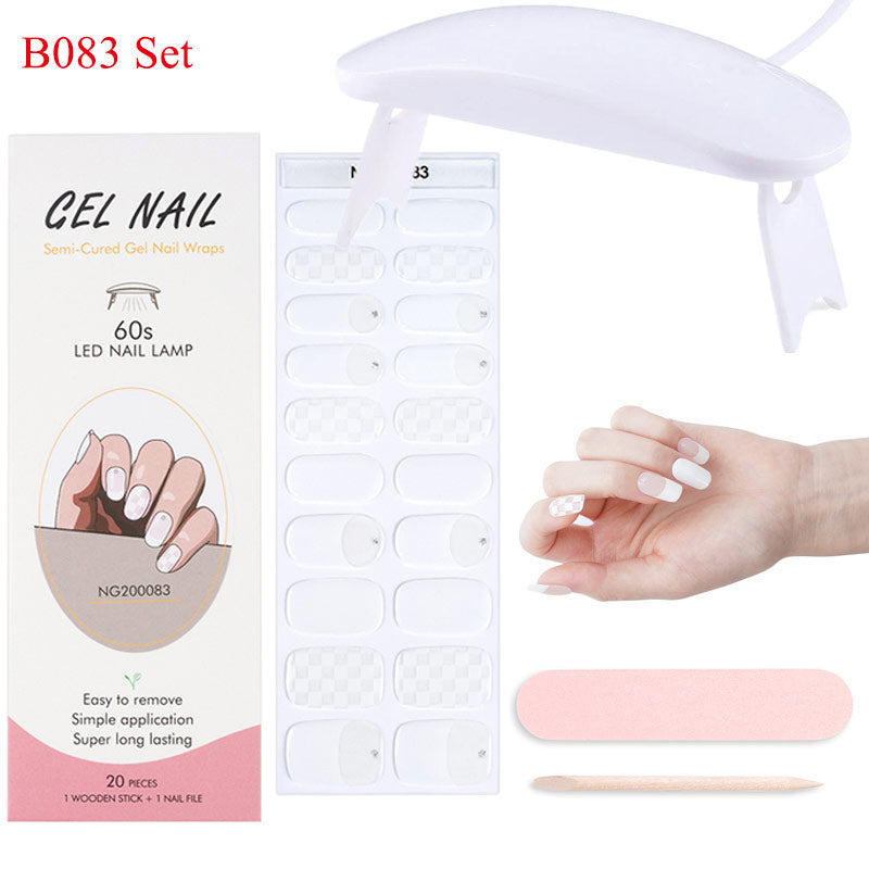 Gel-Nagelfolien mit UV-Lampen-Set