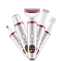 Five-In-One Lady Body Hair Shaver Women's Electric Private Part Hair Trimmer Device