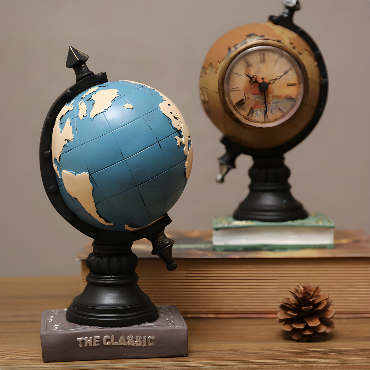 Decorative Globe Desk Clock