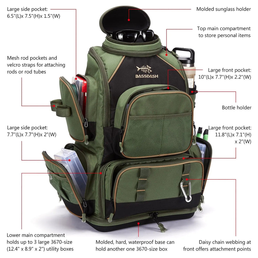 Multifunktionaler Angelrucksack