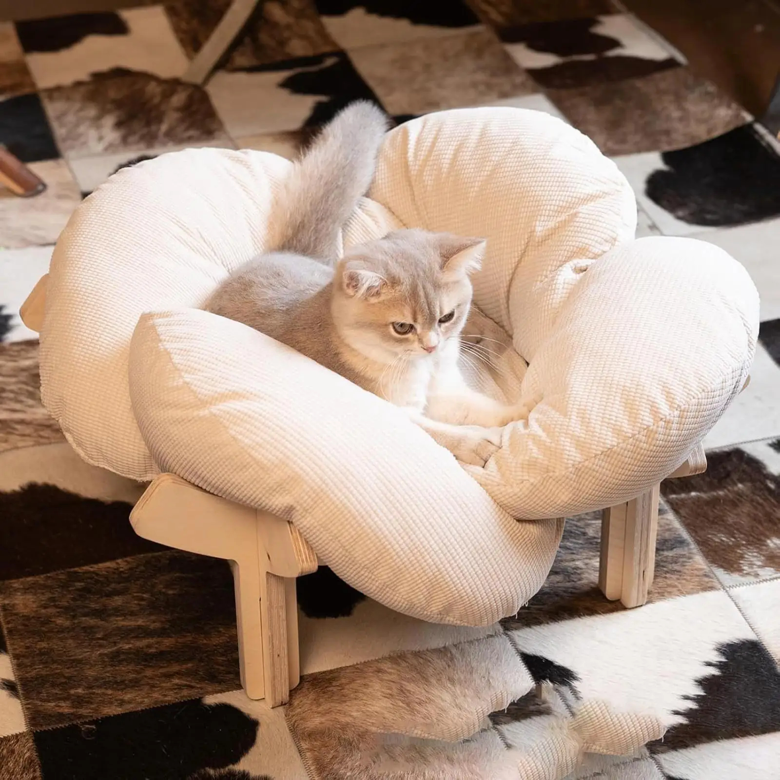 Wooden Frame Cat Bed