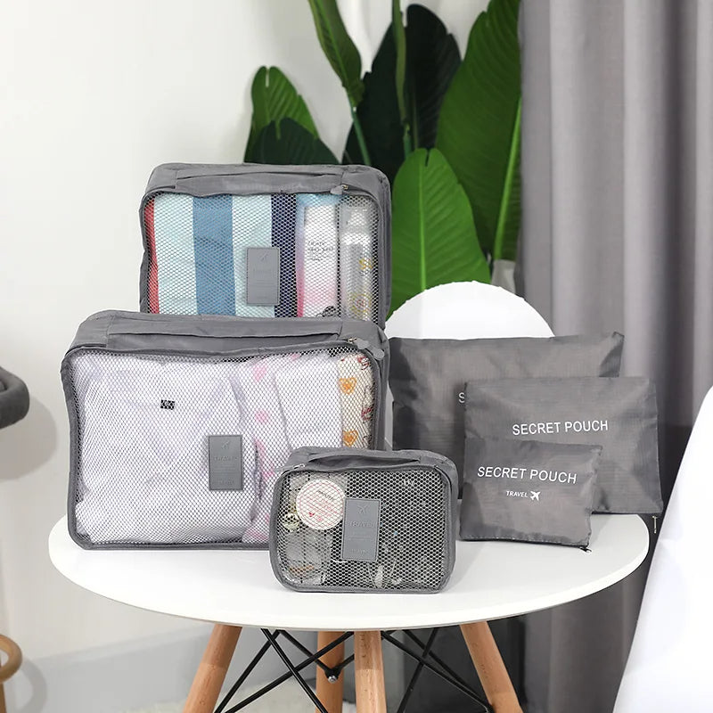 6 Stück Aufbewahrungsbeutel für Reisekleidung