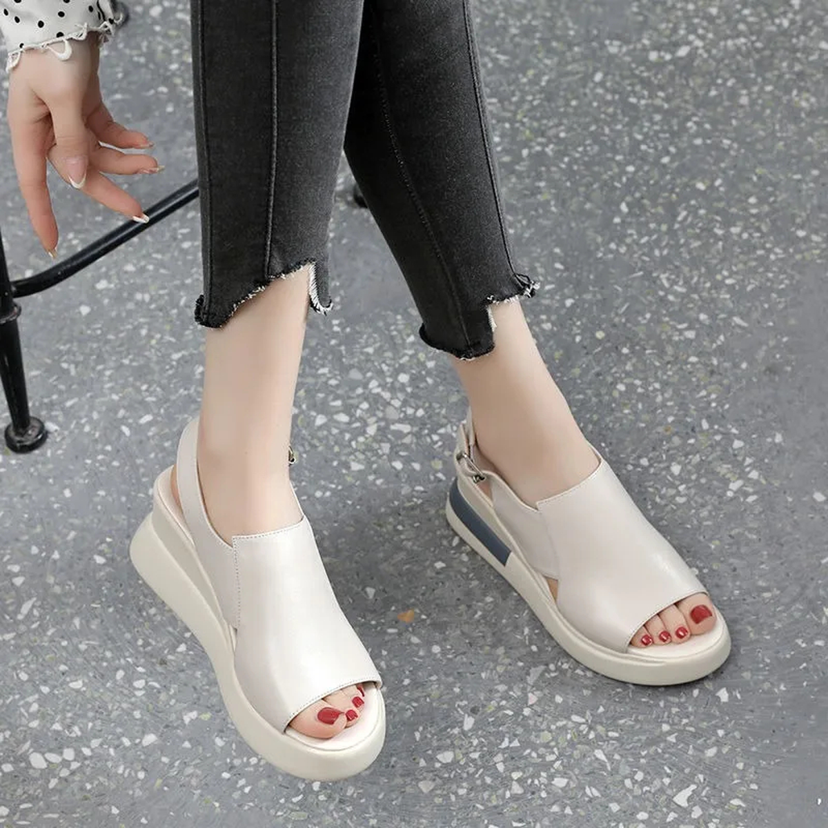 Women's Buckle Platform Sandals