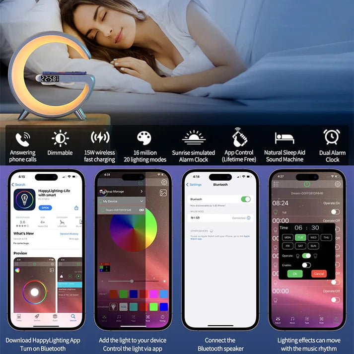 Kabellose Ladefunktion Bluetooth-Lampe