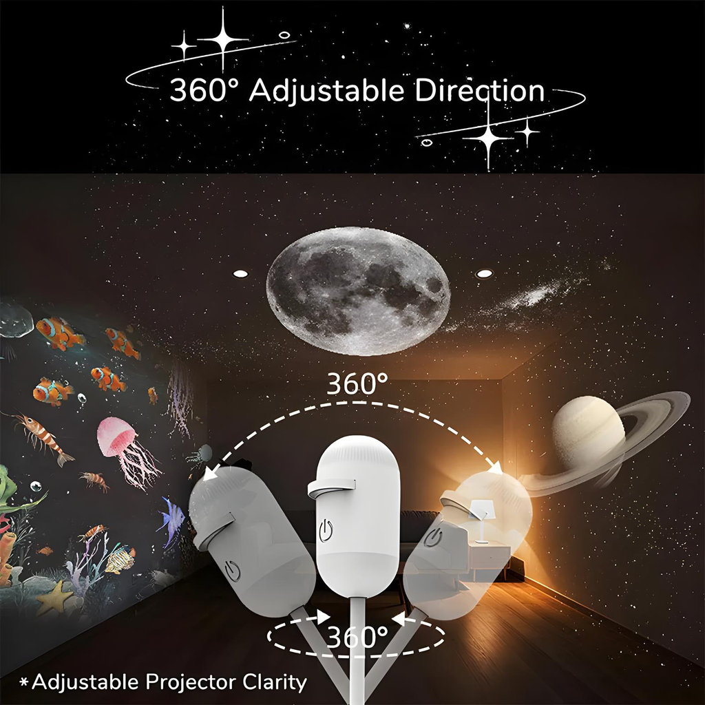 USB Star Projector With Slide Discs