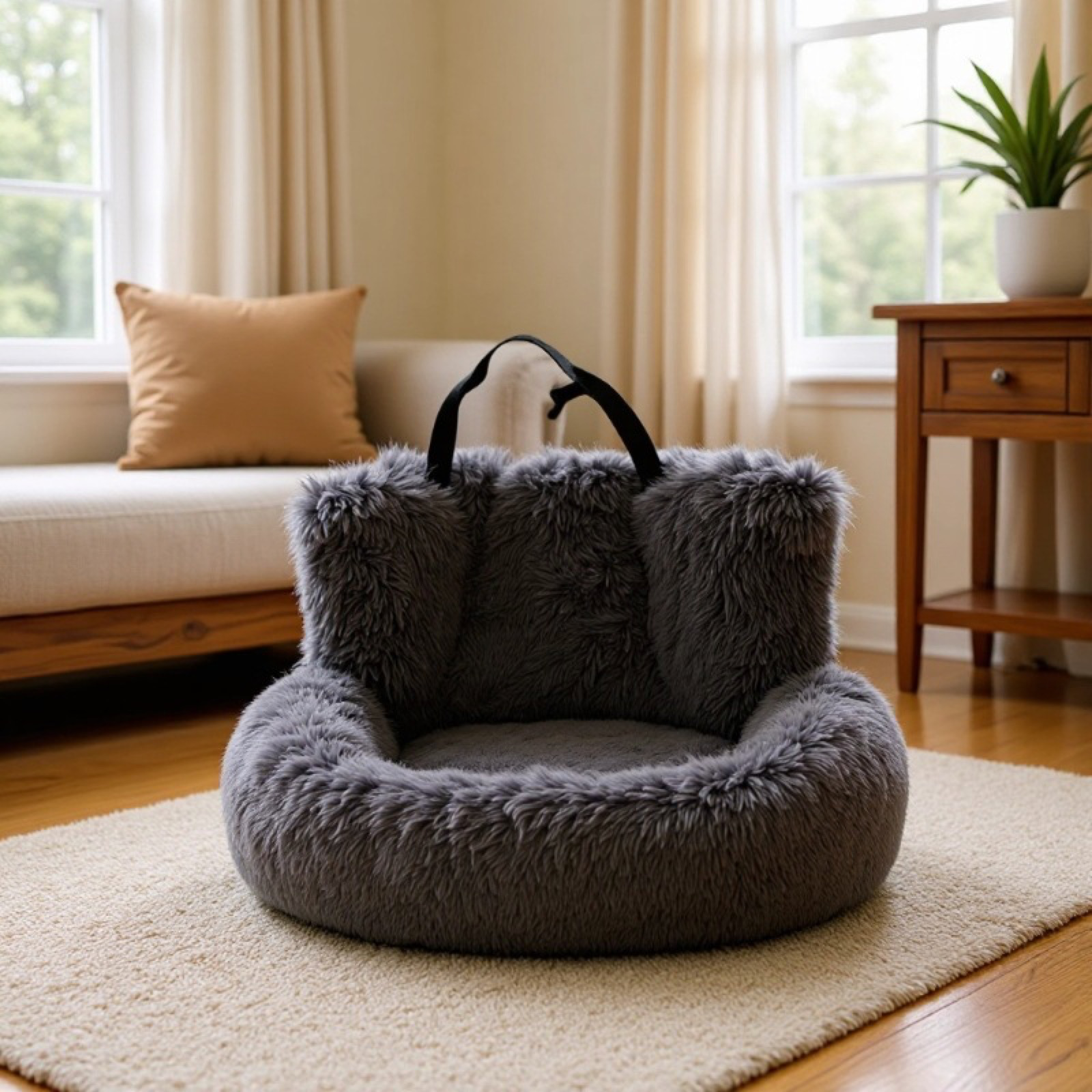Fluffy Dog Car Seat