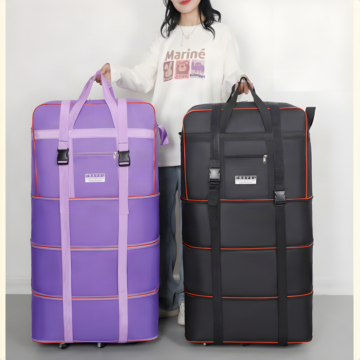 Expandable Folding Wheeled Travel Bag