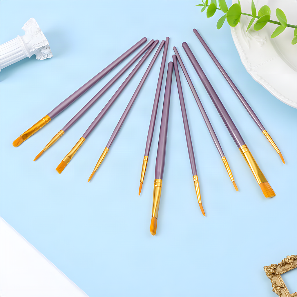 Ten-Piece Artist Paintbrush Set