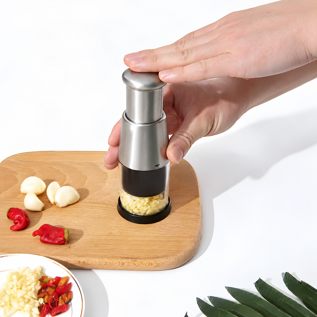 Stainless Steel Garlic Crusher