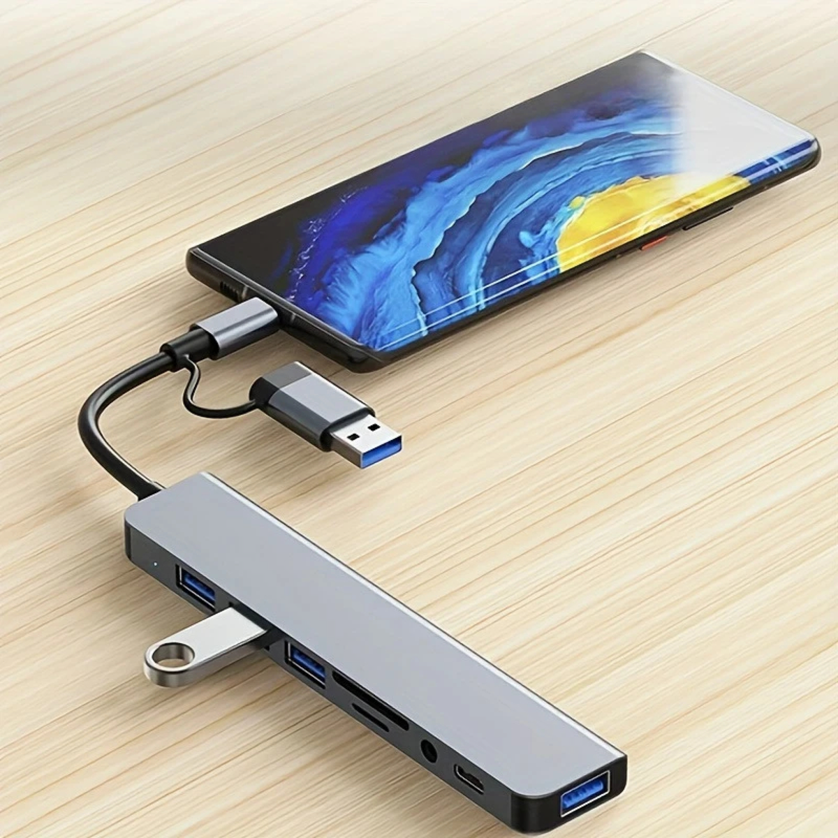 Dual-Connector 8-in-1 USB Hub