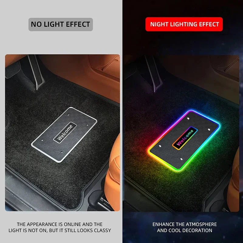 Personalized Car Floor Mat Light