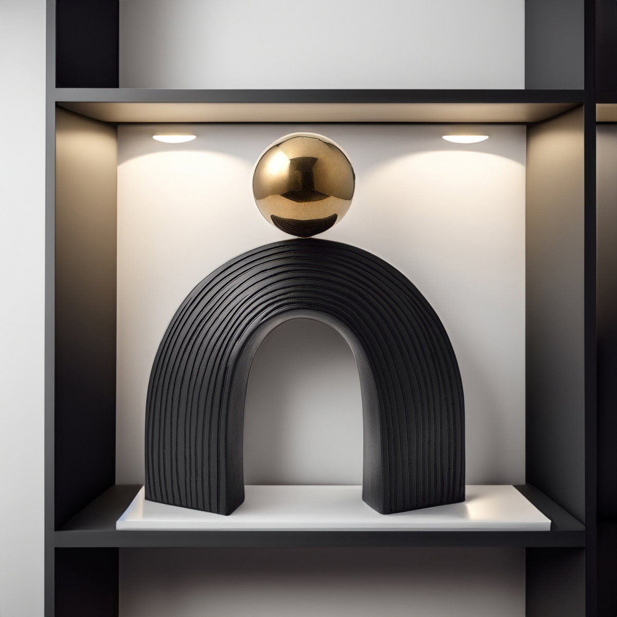 Arch and Ball Desktop Sculpture