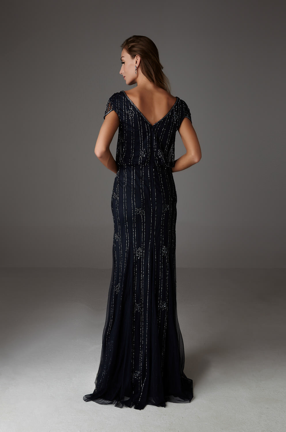 AMAIA CAP SLEEVE NAVY