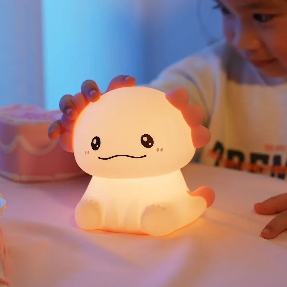 Hexagonal Dinosaur Small Night Light Bedroom Bedside Sleeping Silicone Lamp