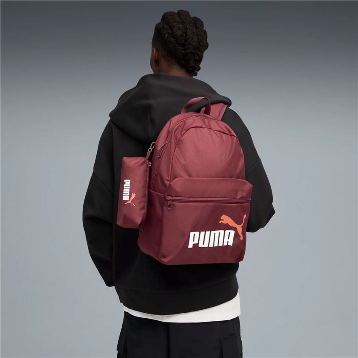 Träningsväska Puma Phase, mörkröd, maskintvättbar