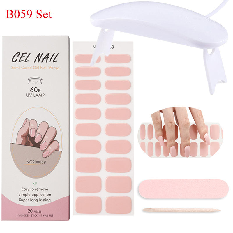 Gel-Nagelfolien mit UV-Lampen-Set