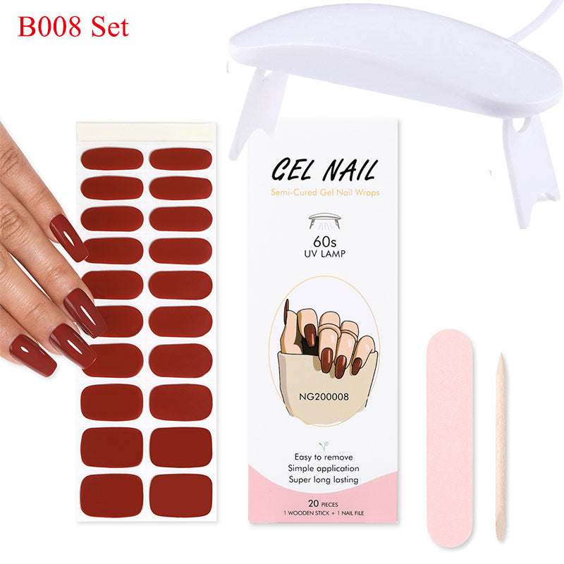 Gel-Nagelfolien mit UV-Lampen-Set