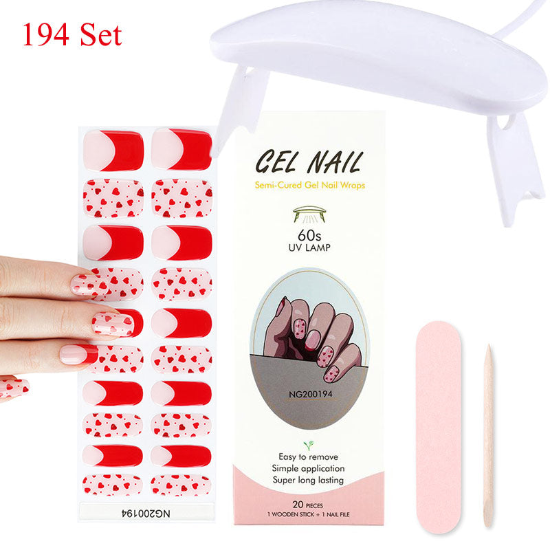 Gel-Nagelfolien mit UV-Lampen-Set
